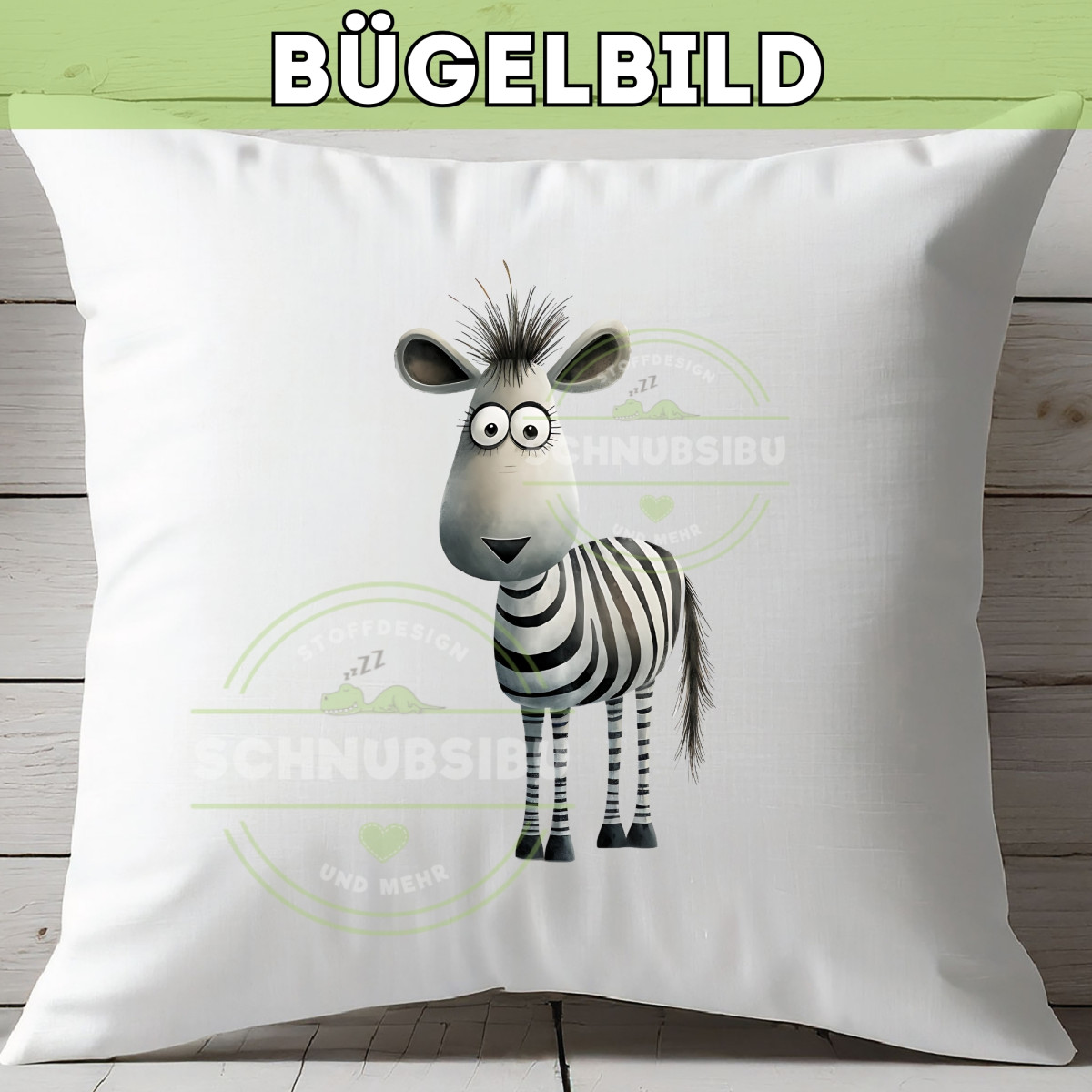 Bügelbild Verrückte Tiere - Zebra